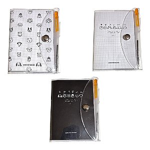 Mini Caderno de Anotação Gato e Cachorro com Caneta – 68 Folhas
