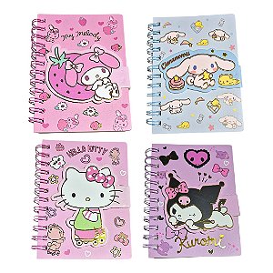 Mini Caderno Hello Kitty com Fecho Magnético – 60 Folhas