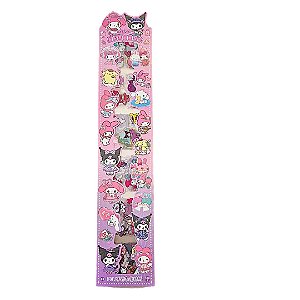 Cartela 100 Adesivos Turma da Hello kitty Sanrio Fofa Papelaria Planner Scrapbook
