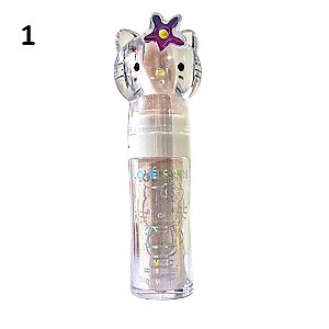 Pó Iluminador Glitter Hello Kitty Lové Rain Solto 4 Tons Brilho Facial