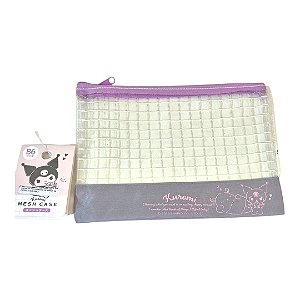 Necessaire Kuromi Transparente Mesh Case Sanrio