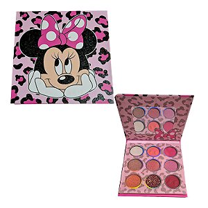 Paleta de Sombras Minnie 9 Cores Maquiagem Compacta e Pigmentada