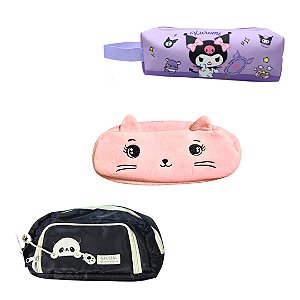 Estojo Escolar Kawaii Organizador Com Zíper