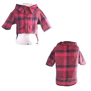 Camisa Pet Xadrez de Flanela – Roupa de Inverno para Cachorros e Gatos