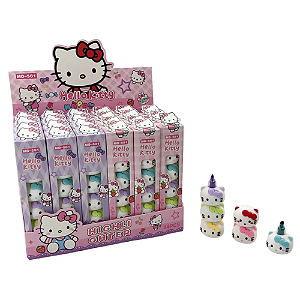 Marca Texto Torre Hello Kitty 5 Cores Empilhável Papelaria Fofa