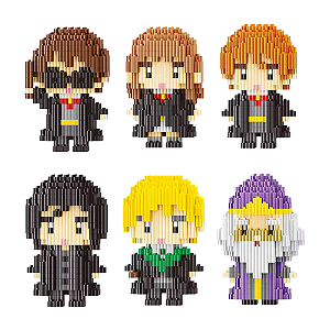 Mini Blocos de Montar Inspirados em Harry Potter e Hello Kitty Colecionável