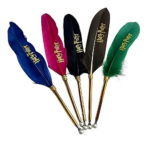 Caneta Pena Harry Potter Decorativa – Escrita Fina Colecionável