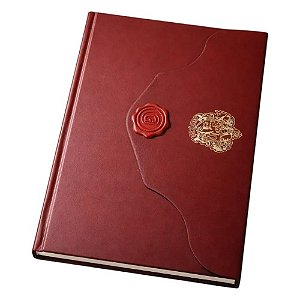 Caderno Harry Potter Carta de Aceitação Hogwarts A5 com Fecho Magnético – Capa Dura Premium