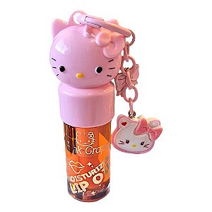 Lip Oil Hello Kitty Pink Grape com Chaveiro – Hidratante Labial com Aroma de Uva Rosa