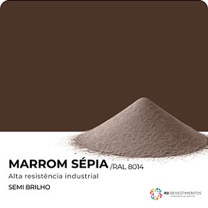 Tinta Marrom Sépia Semi Brilho RAL 8014