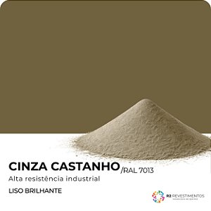 Tinta em Pó Cinza Castanho RAL 7013 - 20kg