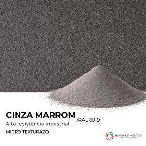 Tinta em Pó Cinza Marrom Microtextura RAL 8019 - 20kg