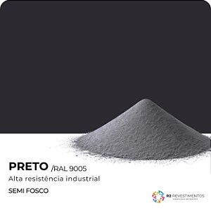 Tinta em Pó Preto Semi Fosco - 20kg