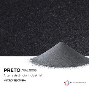 Tinta em Pó Preto Microtextura - 25kg