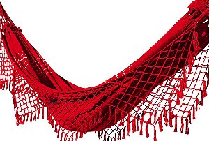 Rede De Descanso Casal Nordeste Super Resistente Vermelho