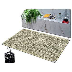 Tapete Sisal Sala Quarto Escritório Bege Clean S-476 Antiderrapante
