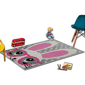 Tapete Quarto Andino Infantil 1,00 X 1,50 I-80 Coelhinho Antiderrapante