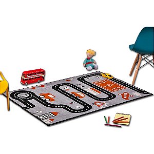 Tapete Quarto Andino Infantil 1,00 X 1,50 I-91 Pista Antiderrapante