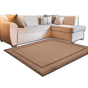 Tapete Sala Quarto Econature 1,50x2,00 Moldura Marrom-70