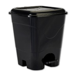 Lixeira Cesto Lixo 7L Plástico Com Pedal Simples Preto
