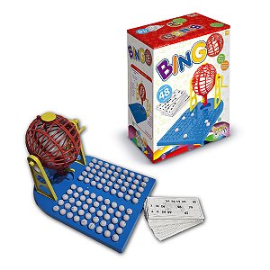 Jogo de Bingo Infantil Brinquedo 88 Bolinhas 48 Cartelas