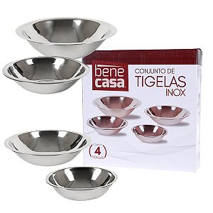 Conjunto 4 Tigelas em Inox