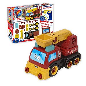 Caminhão Infantil Big X Truck Bombeiros Com Parafusadeira