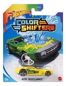 Carrinho Hot Wheels Muda de Cor Color Shifters Mattel 1/64 Nitro Doorslammer