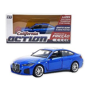 Carro Miniatura Metal Fricção Carrinho Action c/ Som e Luz