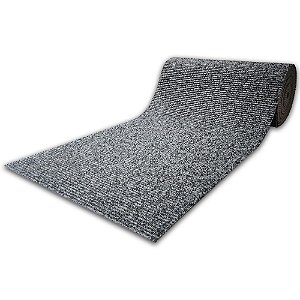 Tapete Passadeira Emborrachada Antiderrapante 65cm Light Preto e Cinza