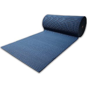 Tapete Passadeira Emborrachada Antiderrapante 65cm Duna Azul