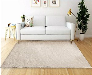 Tapete Sala Quarto 2,00x3,50 Grande Pelo Super Macio Perola