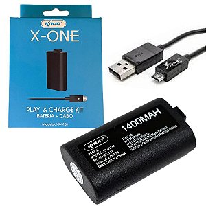 Bateria E Cabo Carregador Controle Xbox One - Knup