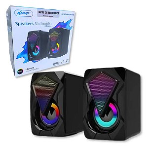 CAIXA DE SOM PARA PC COM ILUMINAÇÃO LED