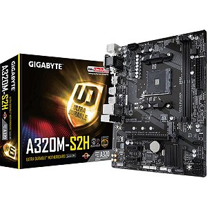 Placa Mãe Gigabyte A320M-H, AMD AM4, mATX, DDR4