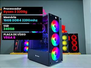 PC Gamer Ryzen 3 3200G + 16Gb Ram + SSD 240Gb