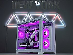 Pc gamer Ryzen 5 5500 + RTX 4060 8GB Branca + 16gb ram branco RGB