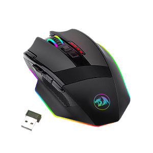 MOUSE GAMER REDRAGON SNIPER PRO - SEM FIO - M801P RGB, 16000 DPI, WIRELESS, 9 BOTÕES PROGRAMÁVEIS, BLACK