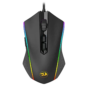 MOUSE GAMER REDRAGON MEMEANLION CHROMA LITE RGB, PAW3519DL, 7 BOTÕES, M710L-K PRETO