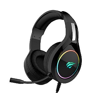 Headset Gamer HAVIT H2232D, RGB, Microfone Flexível Preto