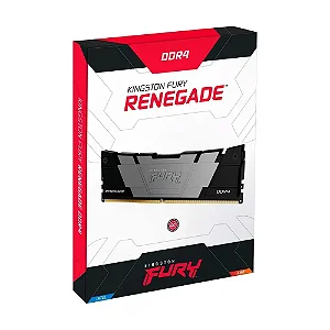 Memória RAM Kingston Fury Renegade, 16GB, 4000MHz, DDR4, CL19, Preto - KF440C19RB12/16