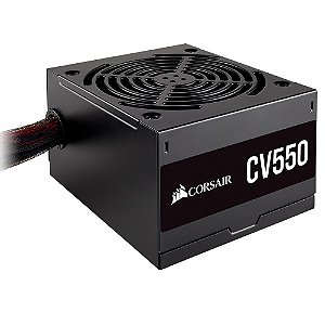 Fonte Corsair CV550, 550W, 80 Plus Bronze, PFC Ativo, Com cabo, Preto - CP-9020210-BR