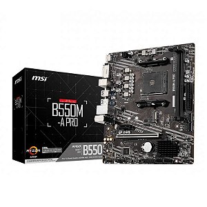 Placa Mae MSI B550M-A PRO, DDR4, Socket AM4, M-ATX, Chipset AMD B550, B550M-A PRO