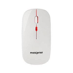 Mouse Maxprint Croma 4 Botões S/Fio 1600DPI Rainbow Branco