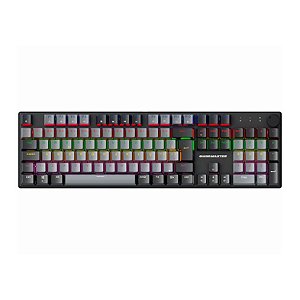 TECLADO K-MEX MECANICO GAMER SHADOWSCOPE KGY528 CINZA E PRETO