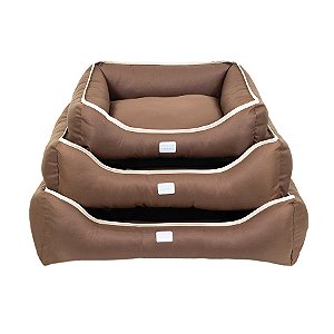 Cama Retangular Comfort Sarja Lisa | Marrom