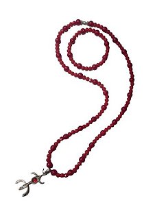 KIT CORDÃO E PULSEIRA VERMELHO