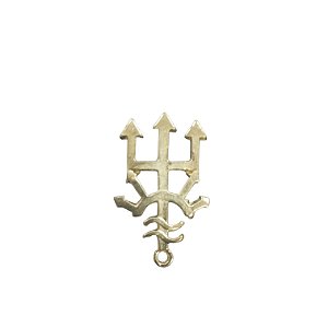 PINGENTE TRIDENTE MACHO 4 SETAS DOURADO