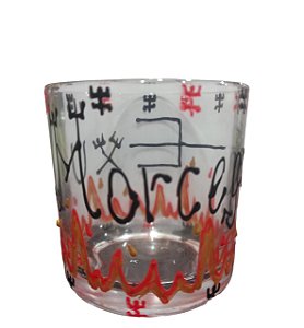COPO DECORADO EXU MORCEGO