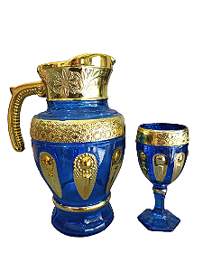 JARRA AZUL E DOURADO
